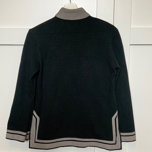 Tory Burch Classic Cotton Black And Grey Tunic Top XS - Picture 5 of 6